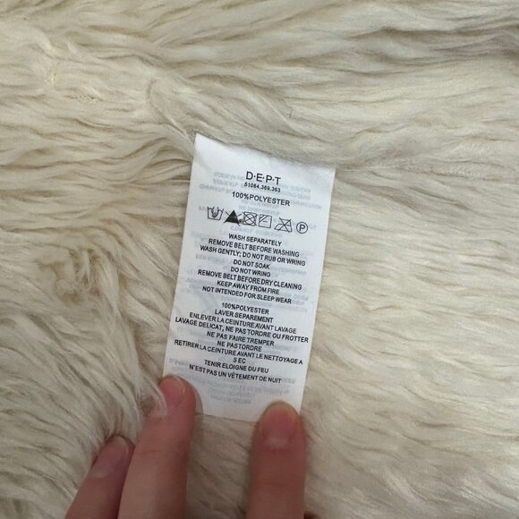 DEPT Boho Faux Fur Vest – Size Small | Tan Suede & Cream Sherpa Western Cowgirl - Picture 7 of 8